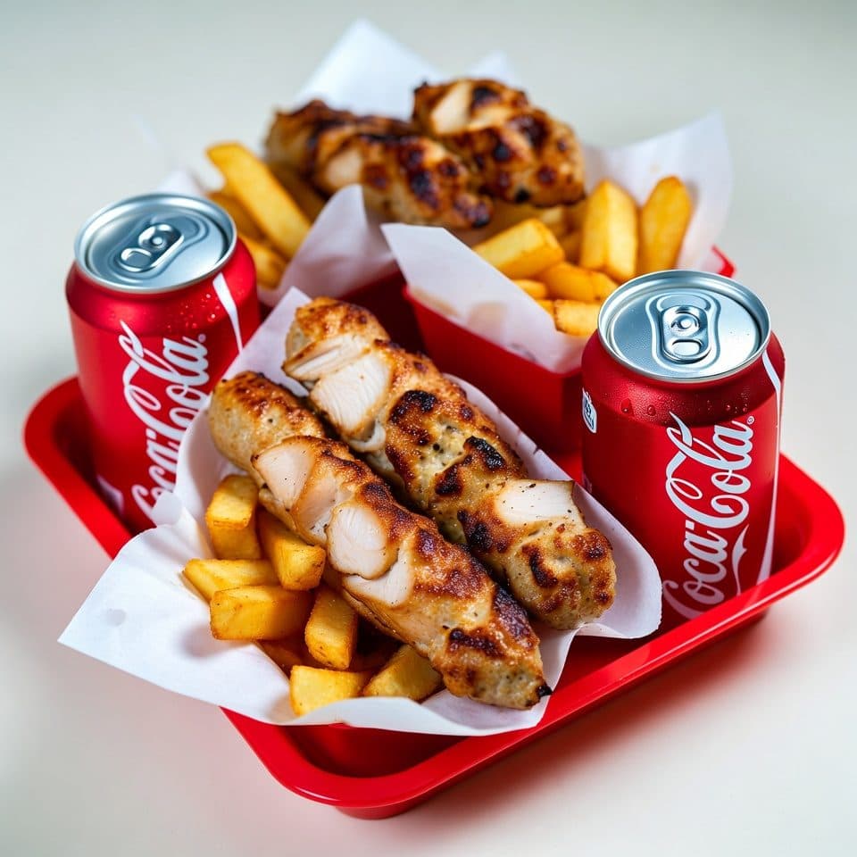 Chicken Kebab Deal — 2 chicken kebab, 2 fries & 2 drinks